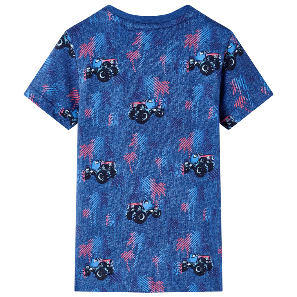 Kinder-T-Shirt Dunkelblau Melange 92