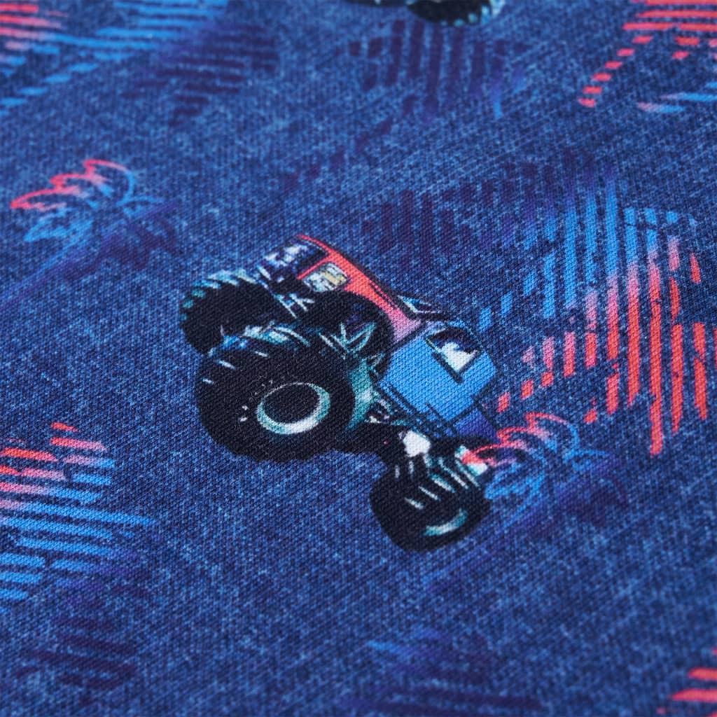 Kinder-T-Shirt Dunkelblau Melange 92