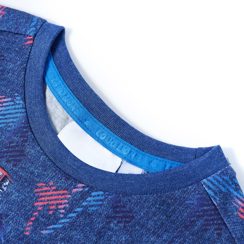 Kinder-T-Shirt Dunkelblau Melange 104