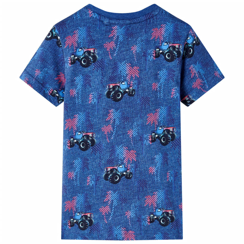 Kinder-T-Shirt Dunkelblau Melange 128