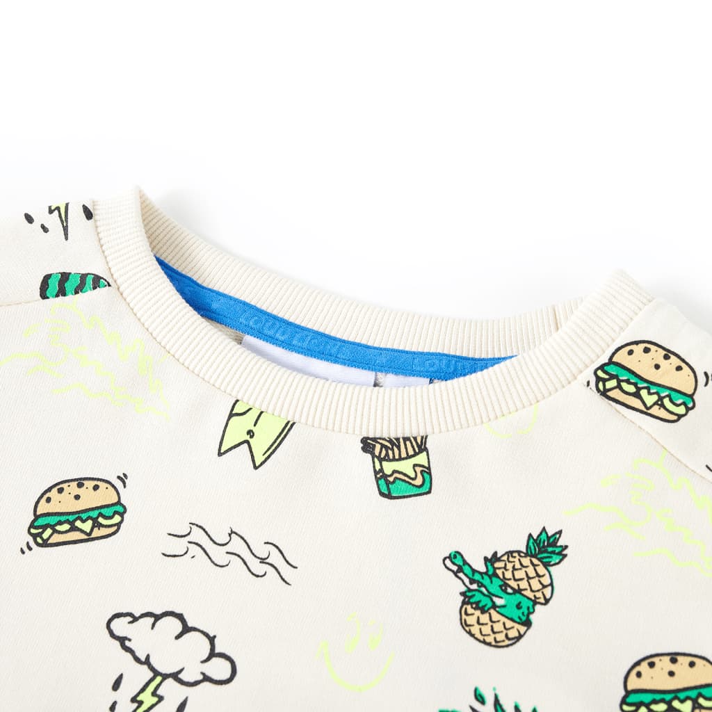 Kinder-Sweatshirt Helles Ecru 140