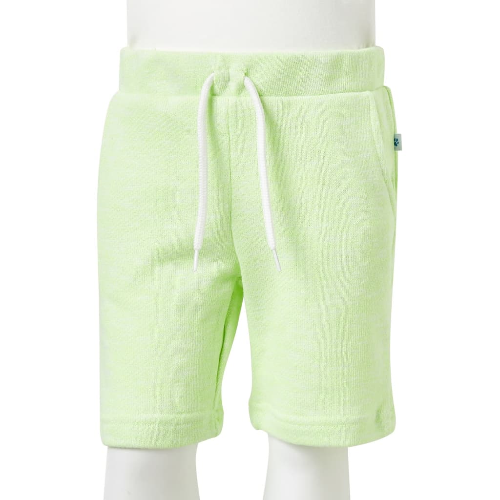 Kindershorts mit Kordelzug Neongelb 116
