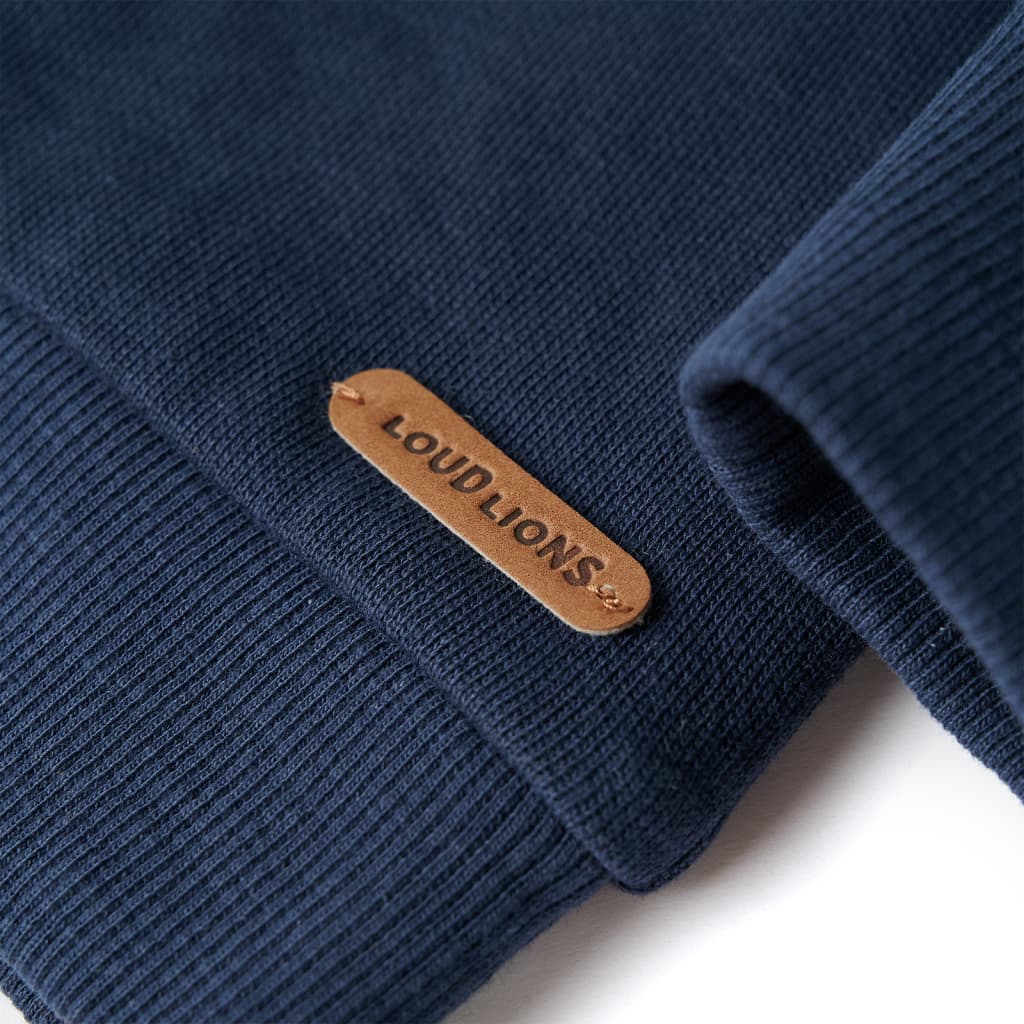 Kinder-Sweatshirt Marineblau Melange 128