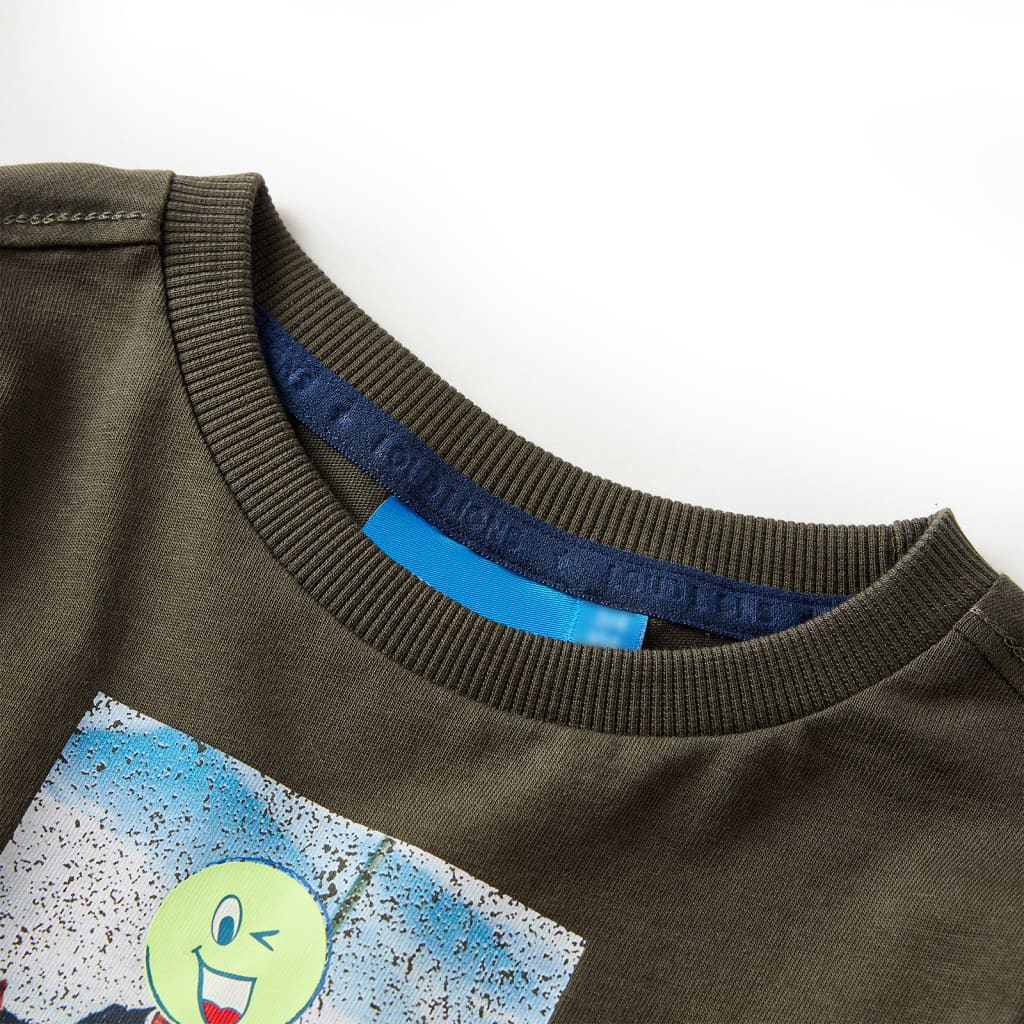 Kinder-Langarmshirt Khaki 92