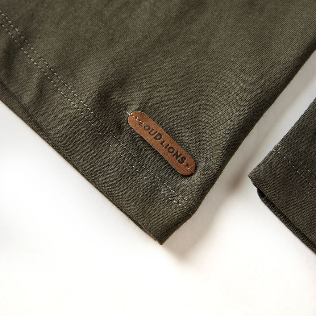 Kinder-Langarmshirt Khaki 92