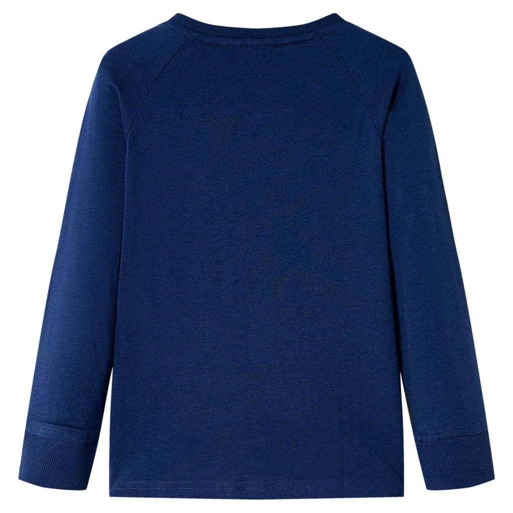 Kinder-Langarmshirt Marineblau 104