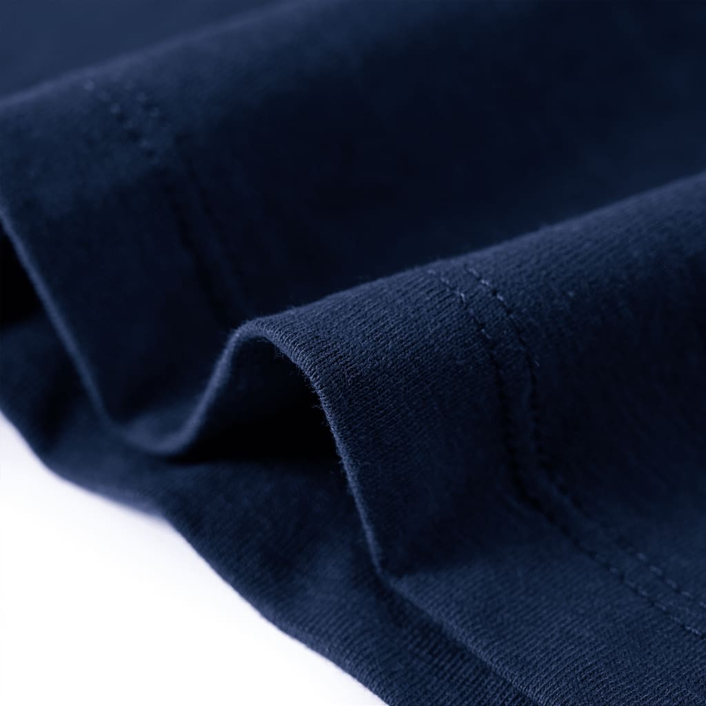Kinder-Langarmshirt Marineblau Melange 116