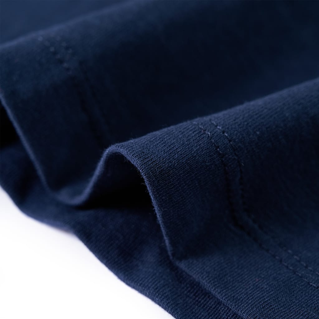 Kinder-Langarmshirt Marineblau Melange 128