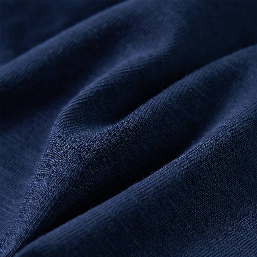 Kinder-Langarmshirt Marineblau Melange 128
