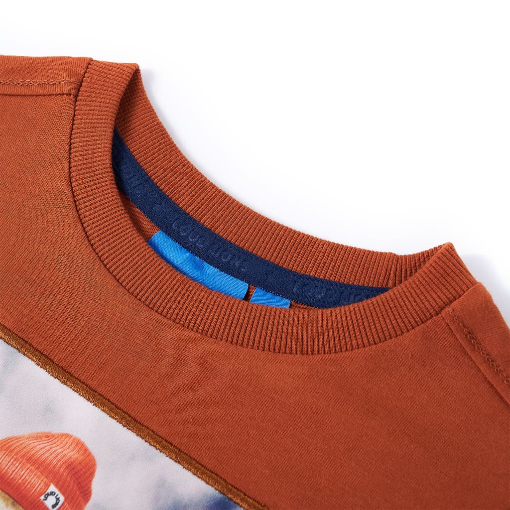 Kinder-Langarmshirt Dunkelorange 104