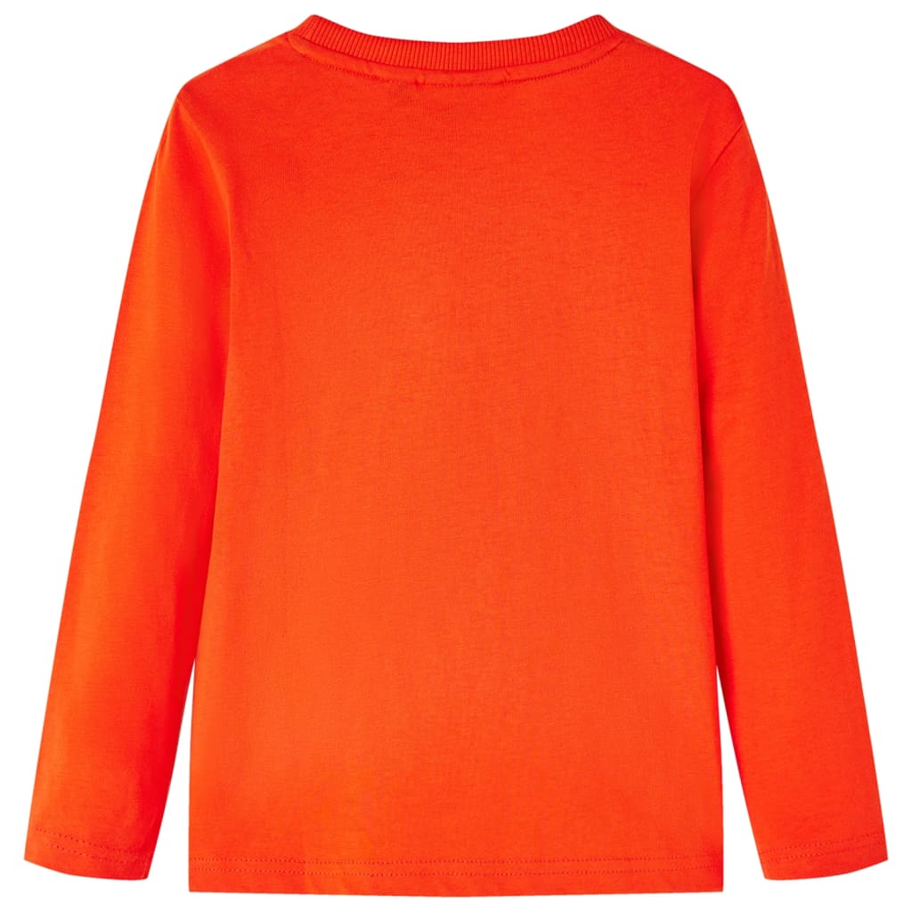 Kinder-Langarmshirt Hellorange 128