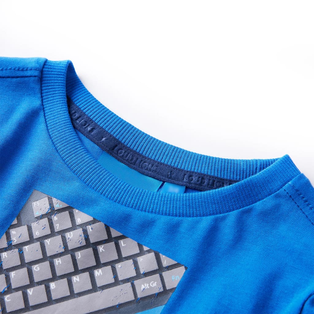 Kinder-Langarmshirt Kobaltblau 104