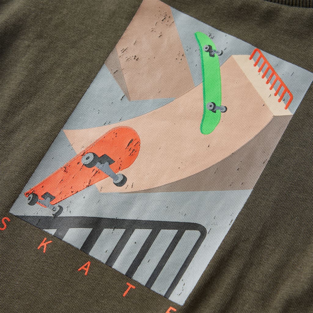Kinder-Langarmshirt Khaki 116