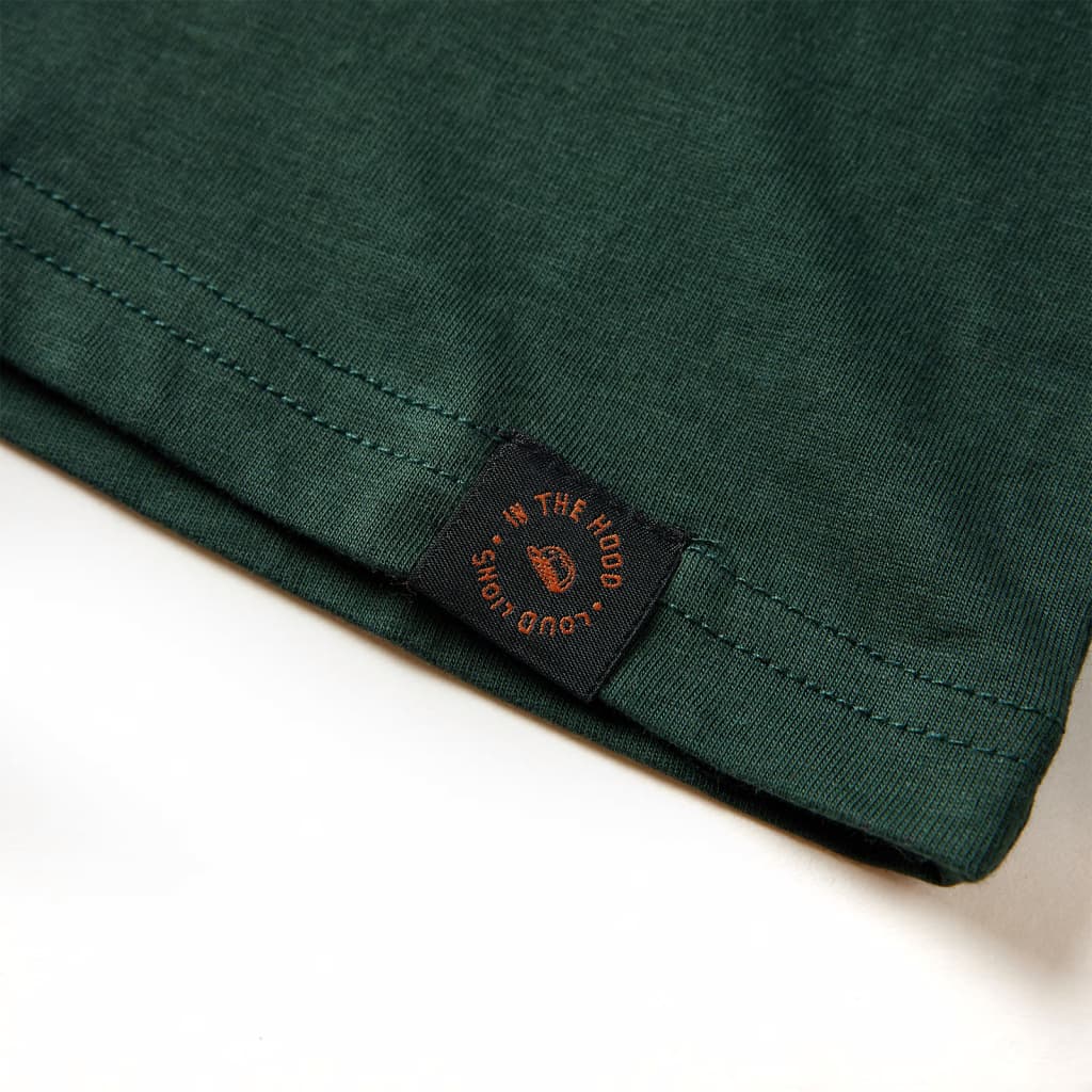 Kinder-Langarmshirt Dunkelgrün 104