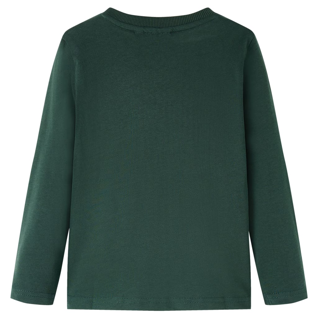 Kinder-Langarmshirt Dunkelgrün 116