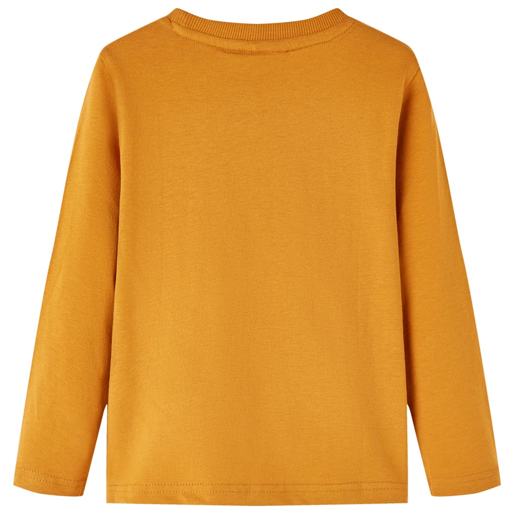 Kinder-Langarmshirt Dunkles Ocker 104
