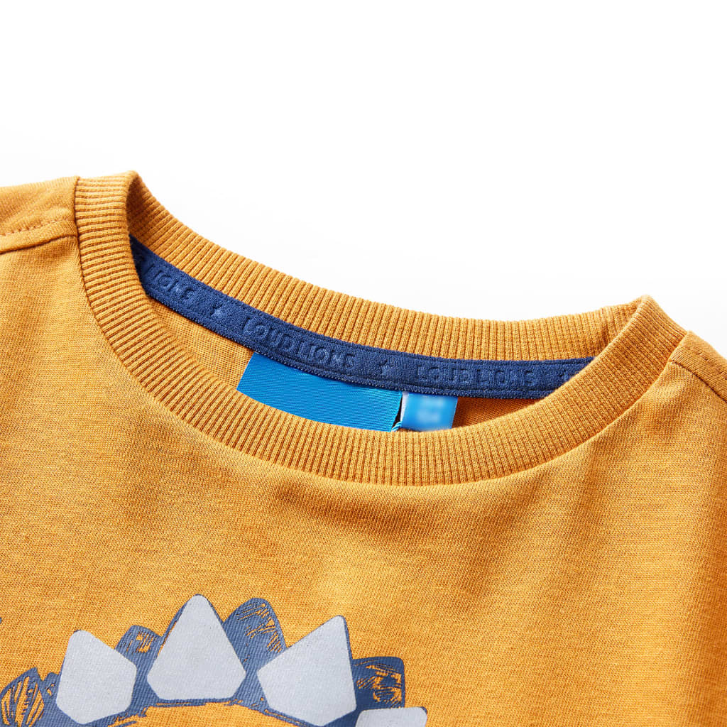 Kinder-Langarmshirt Dunkles Ocker 116