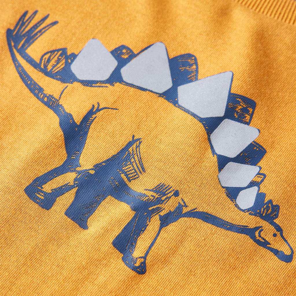 Kinder-Langarmshirt Dunkles Ocker 116