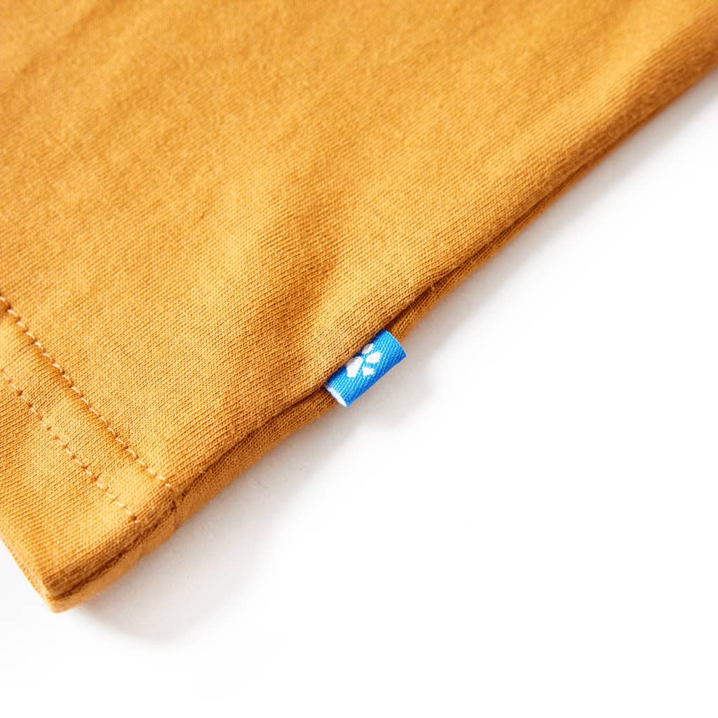 Kinder-Langarmshirt Dunkles Ocker 116