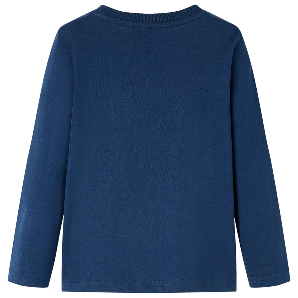 Kinder-Langarmshirt Marineblau 92