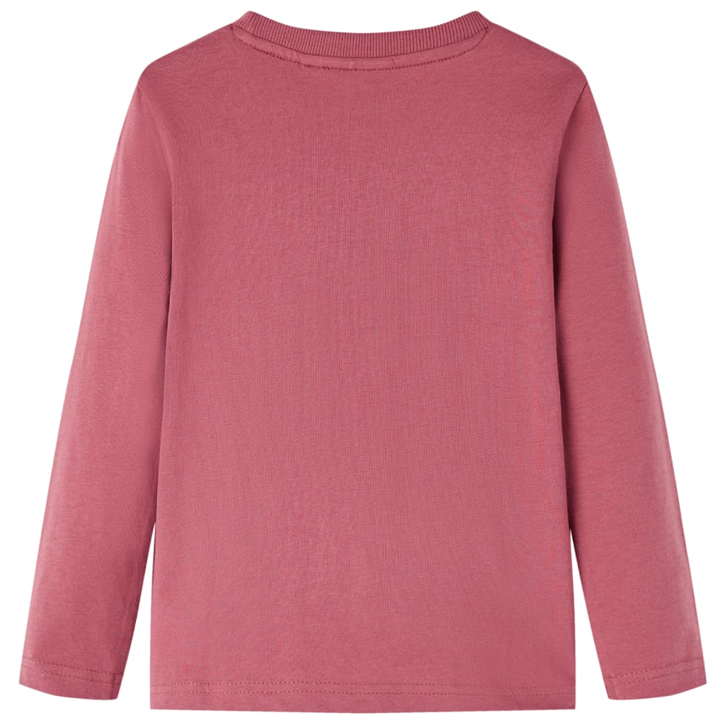 Kinder-Langarmshirt Dunkelrot 140