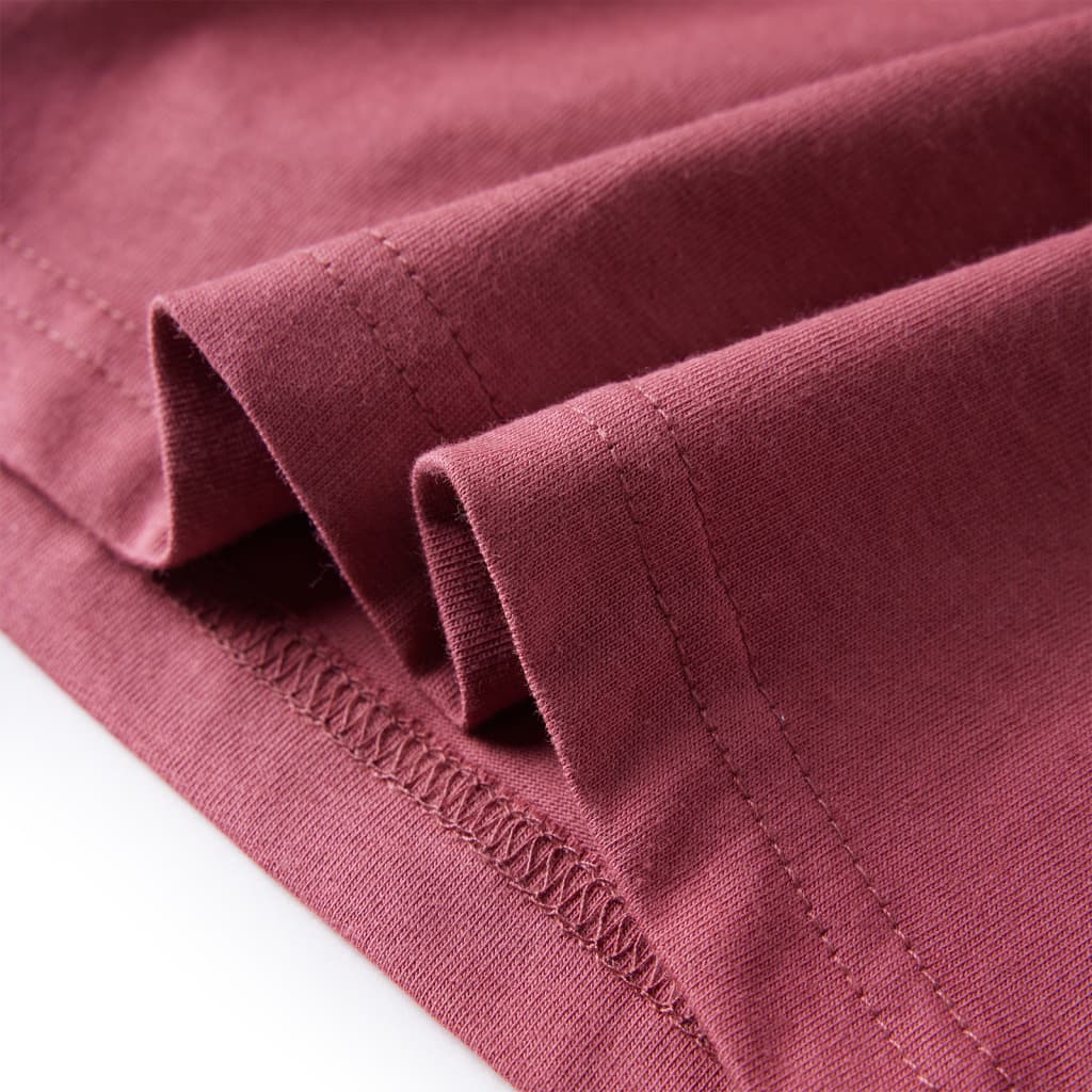 Kinder-Langarmshirt Dunkelrot 140