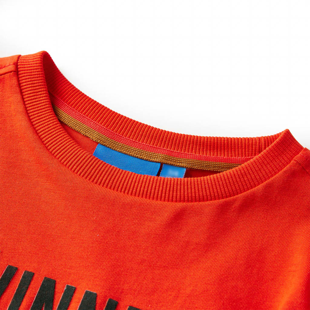 Kinder-Langarmshirt Hellorange 128