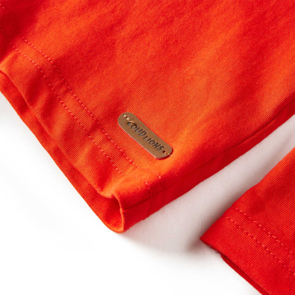 Kinder-Langarmshirt Hellorange 128