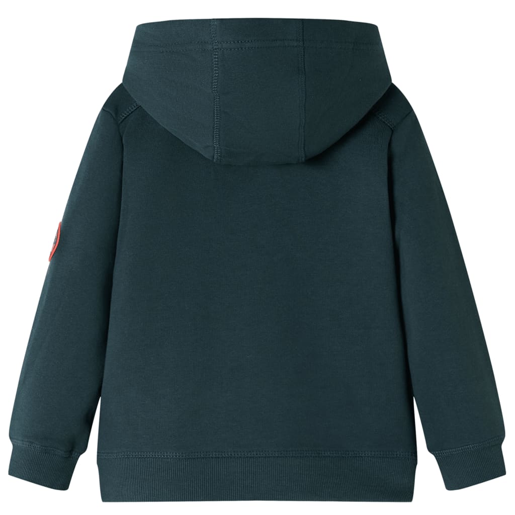 Kinder-Kapuzenpullover Dunkelgrün 128