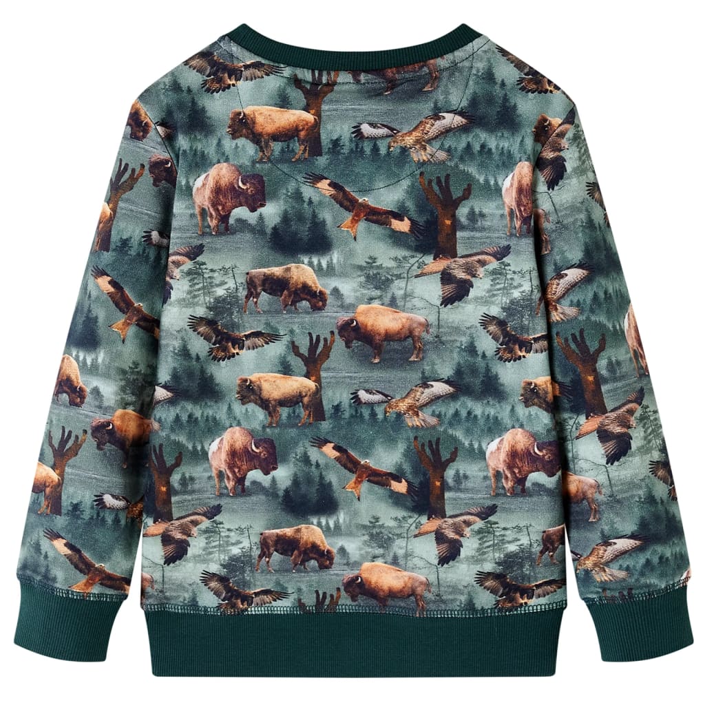 Kinder-Sweatshirt Dunkelgrün 92
