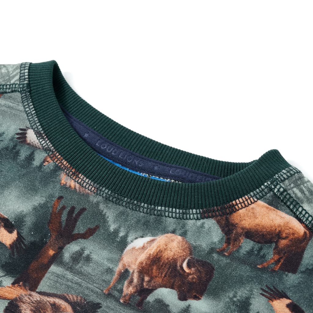 Kinder-Sweatshirt Dunkelgrün 92