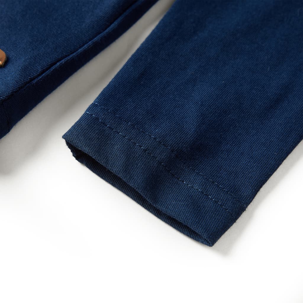 Kinder-Langarmshirt Marineblau 92
