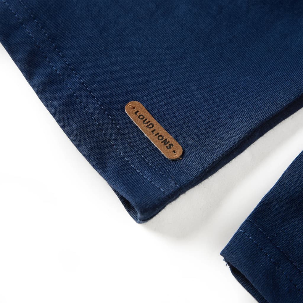 Kinder-Langarmshirt Marineblau 116