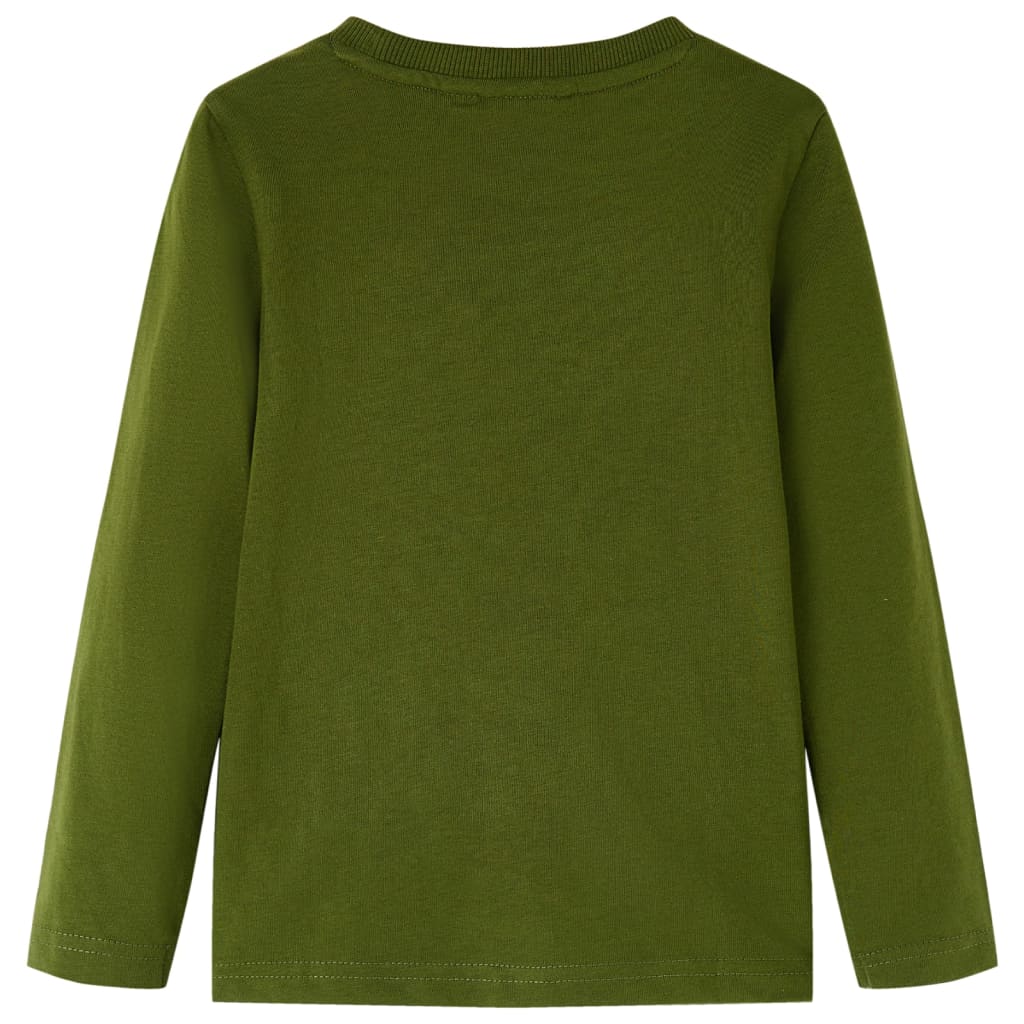 Kinder-Langarmshirt Dunkles Khaki 116