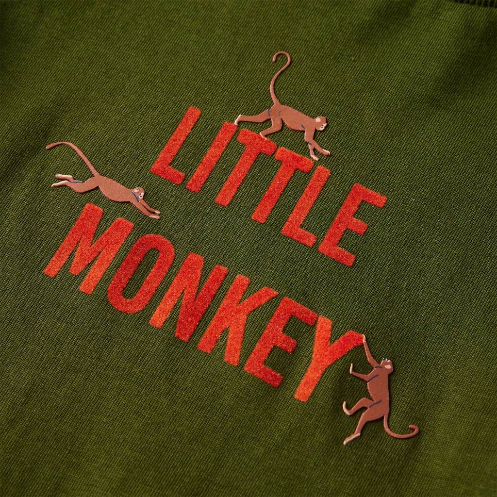 Kinder-Langarmshirt Dunkles Khaki 116