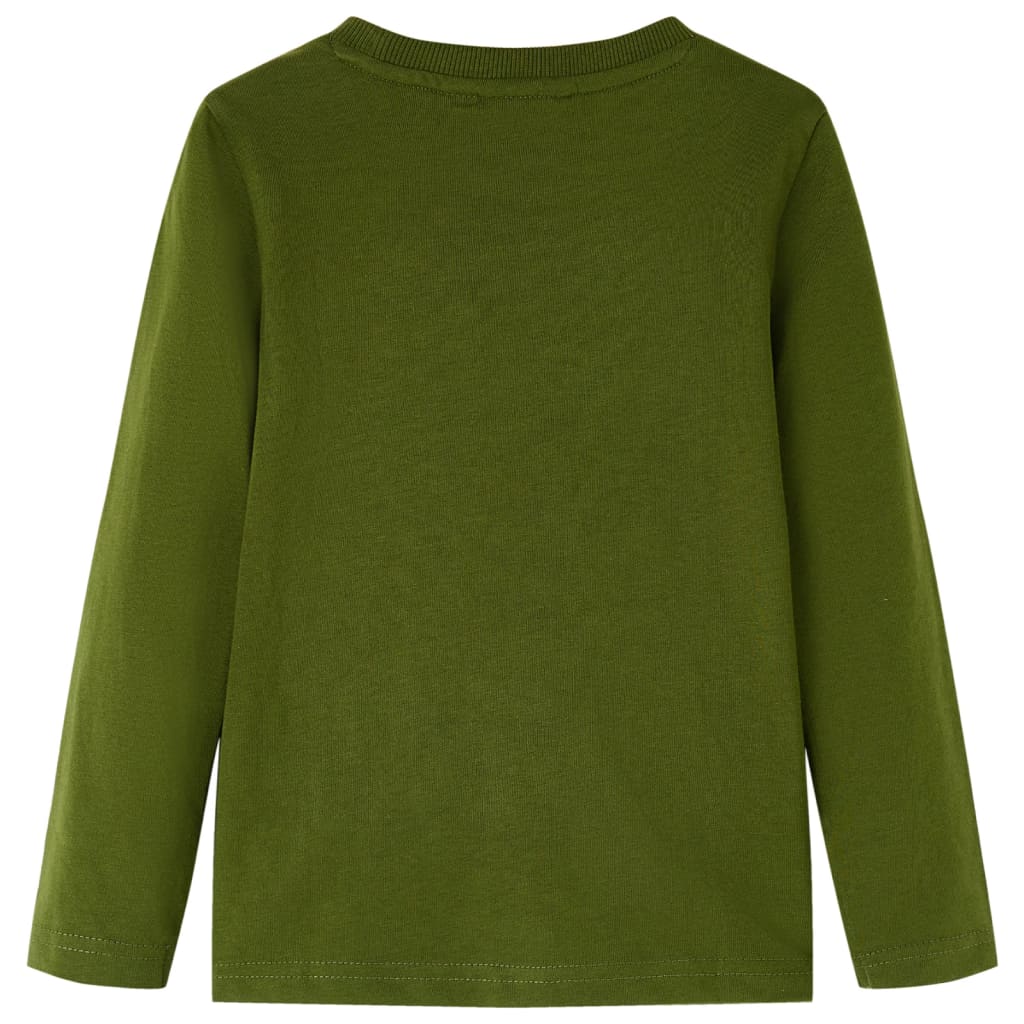 Kinder-Langarmshirt Dunkles Khaki 140