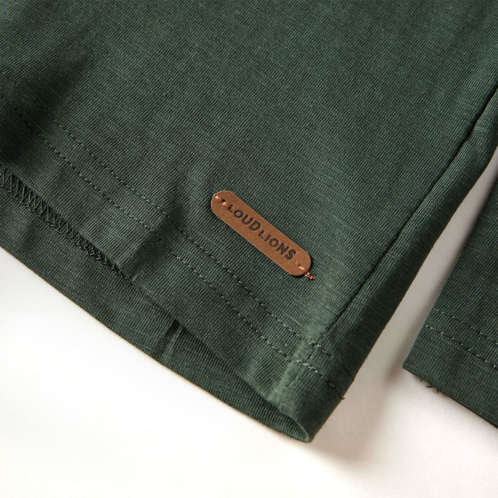 Kinder-Langarmshirt Dunkelgrün 92