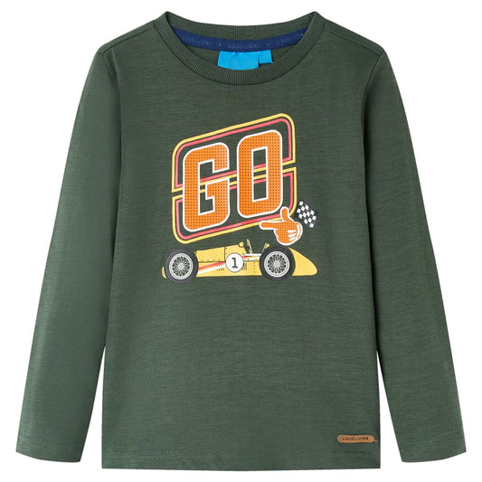 Kinder-Langarmshirt Dunkelgrün 116