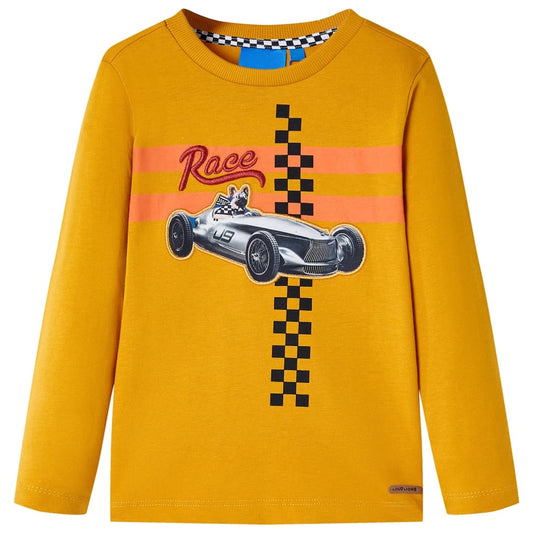 Kinder-Langarmshirt Ocker 92