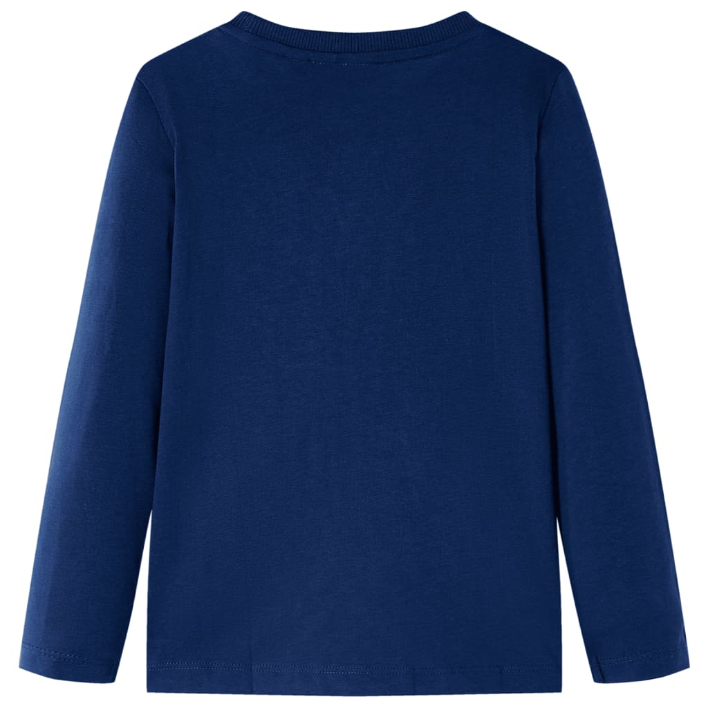 Kinder-Langarmshirt Marineblau 116