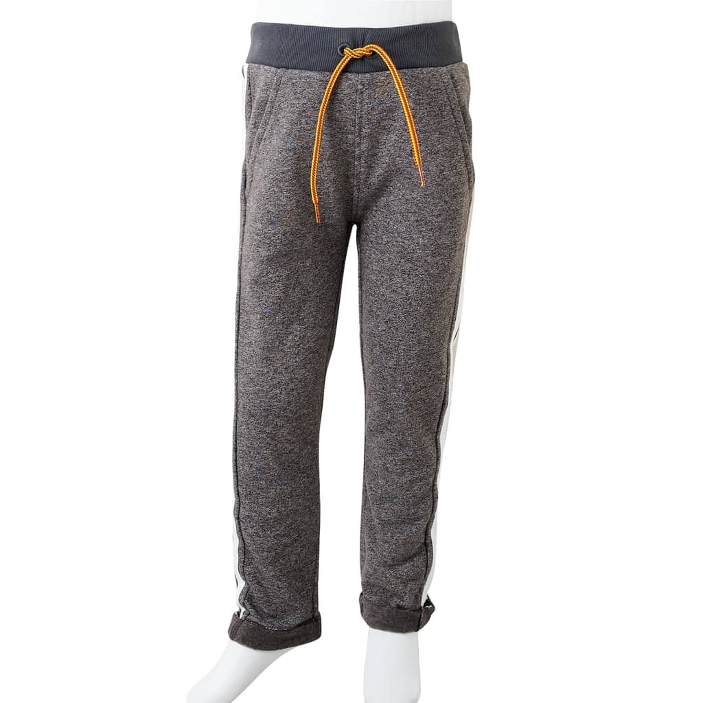 Kinder-Trainingshose Dunkelgrau Melange 128