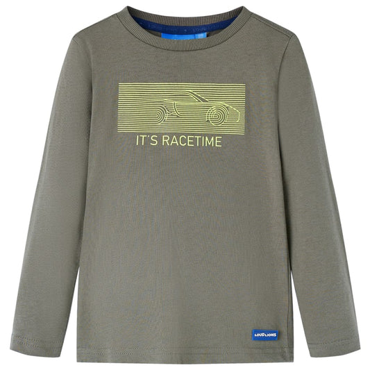 Kinder-Langarmshirt Khaki 116