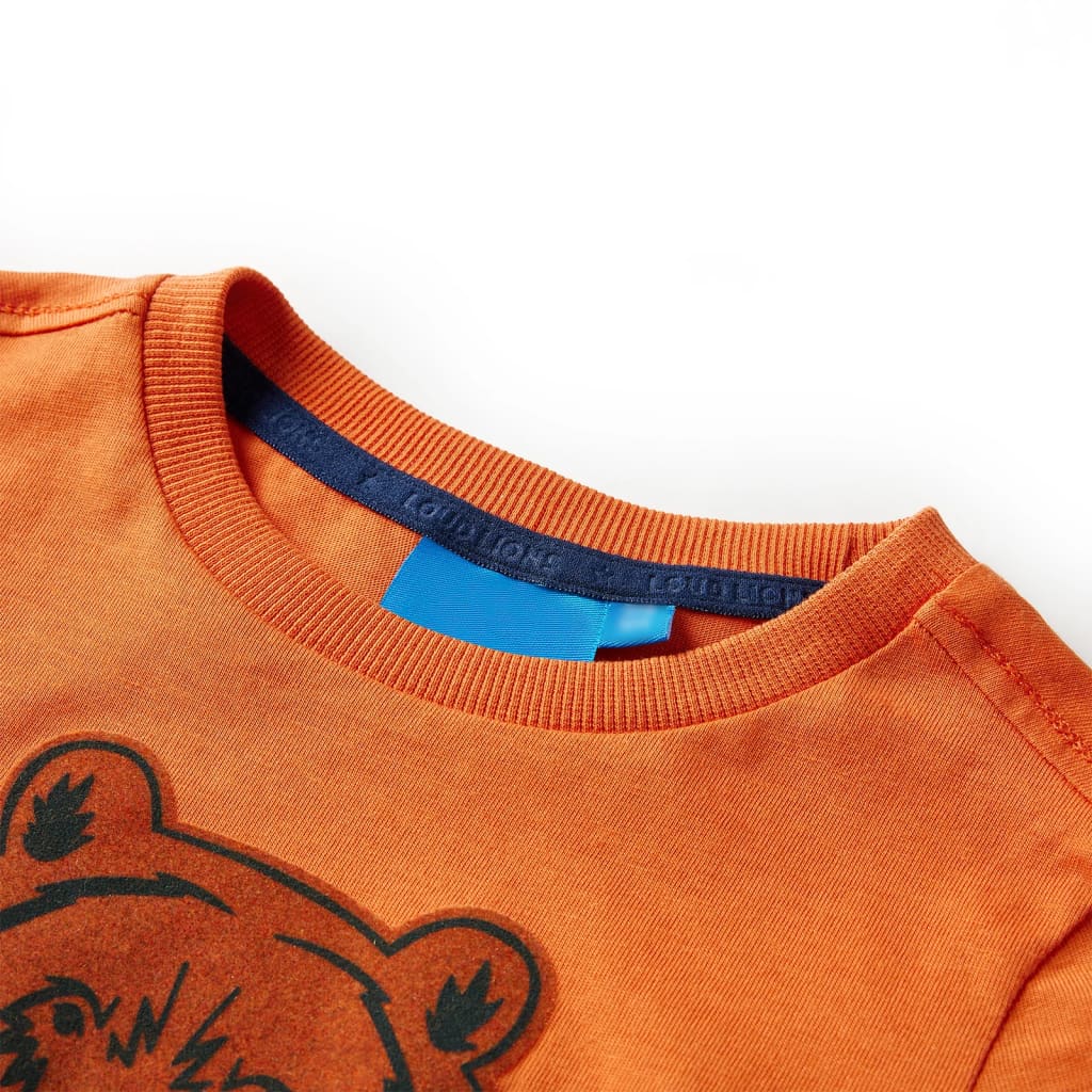 Kinder-Langarmshirt Dunkelorange 128