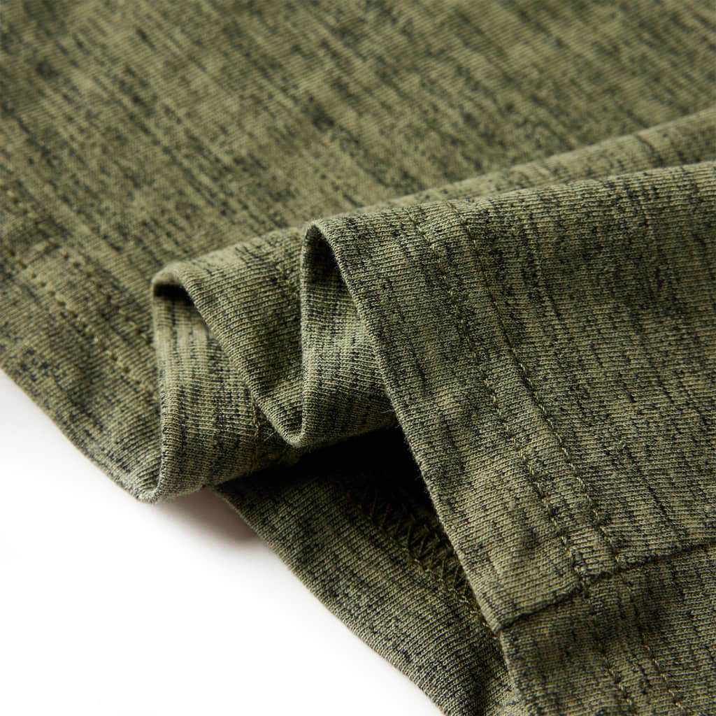 Kinder-Langarmshirt Khaki Melange 104