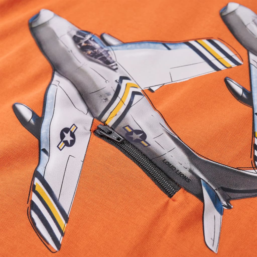 Kinder-Langarmshirt Dunkelorange 92