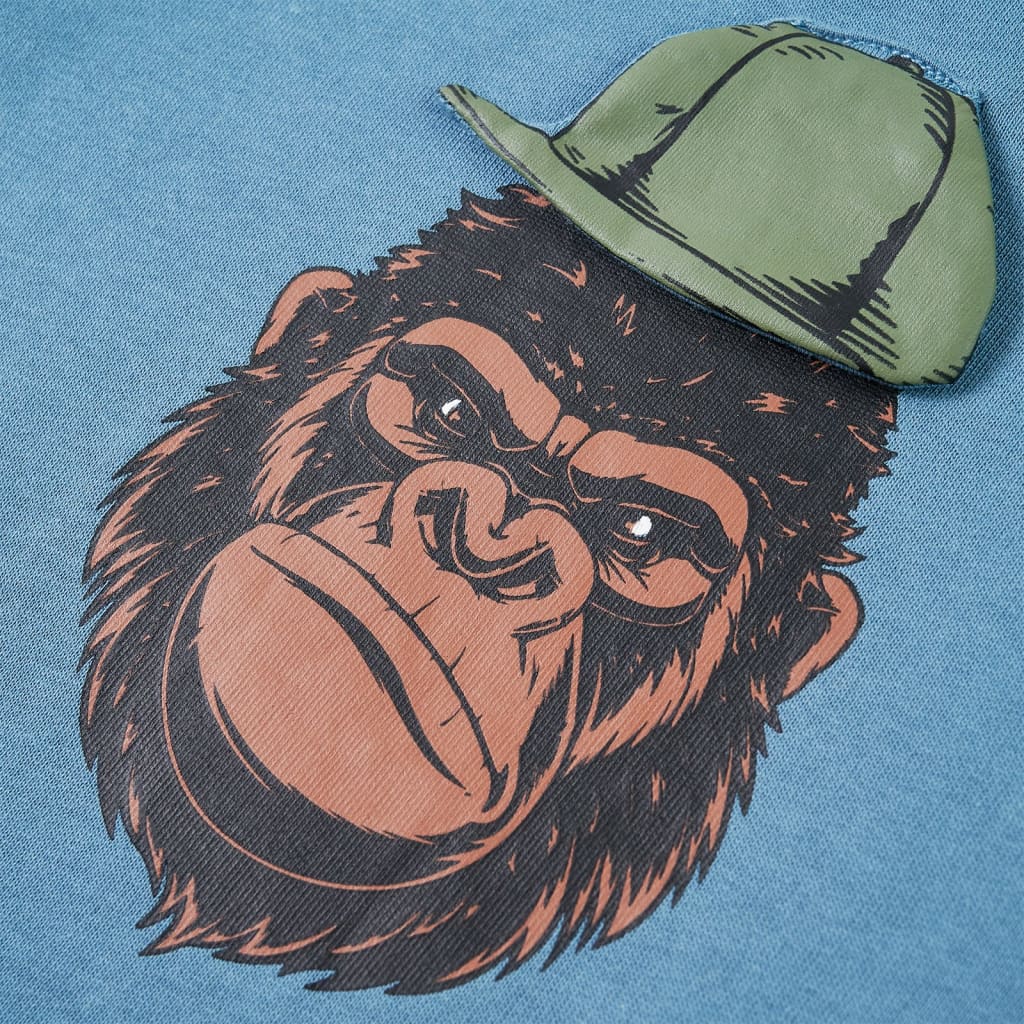 Kinder-Sweatshirt Mittelblau 92