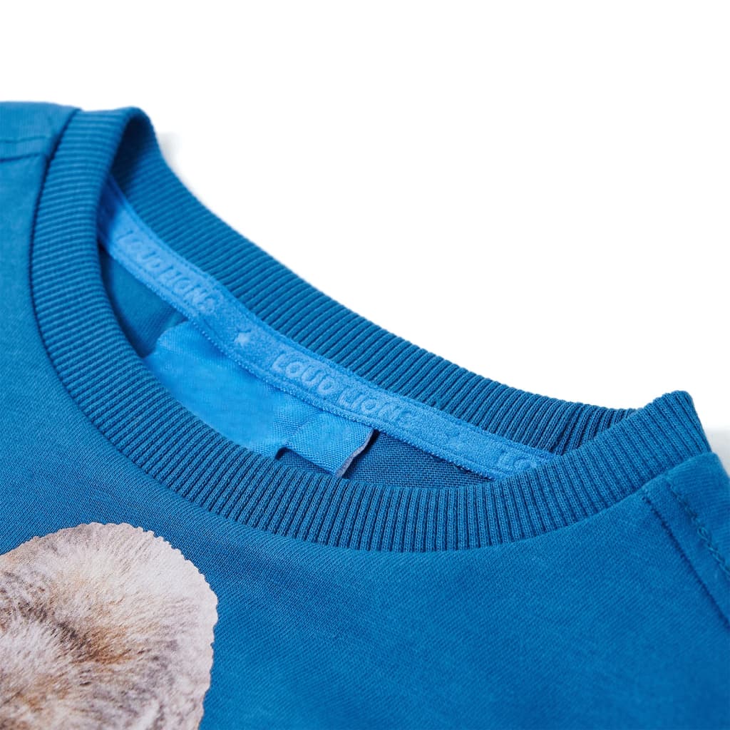 Kinder-Langarmshirt Petrolblau 128