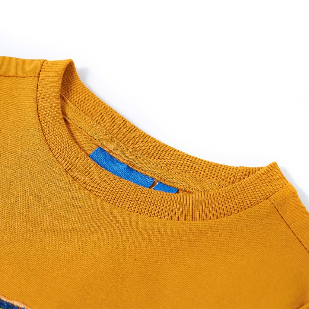 Kinder-Langarmshirt Ocker 140