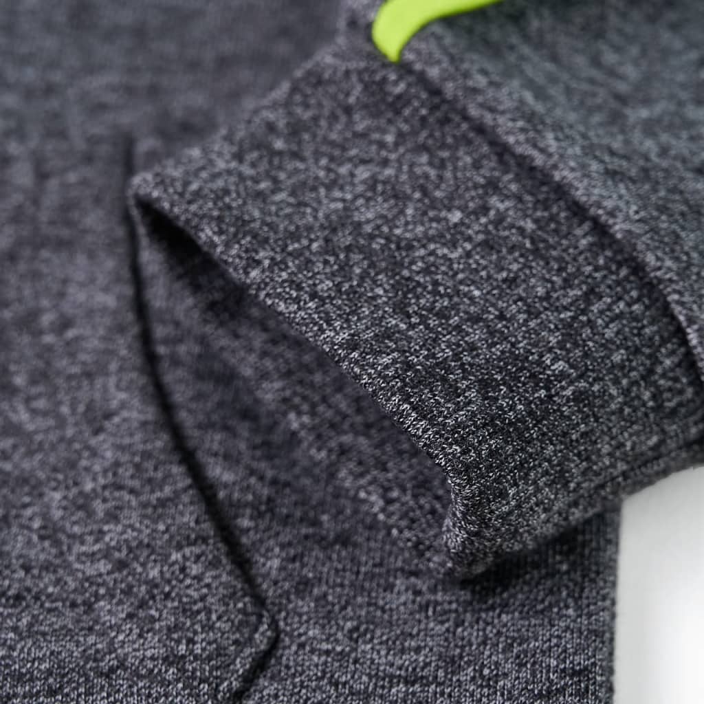 Kinder-Kapuzenpullover mit Reißverschluss Grau Melange 116