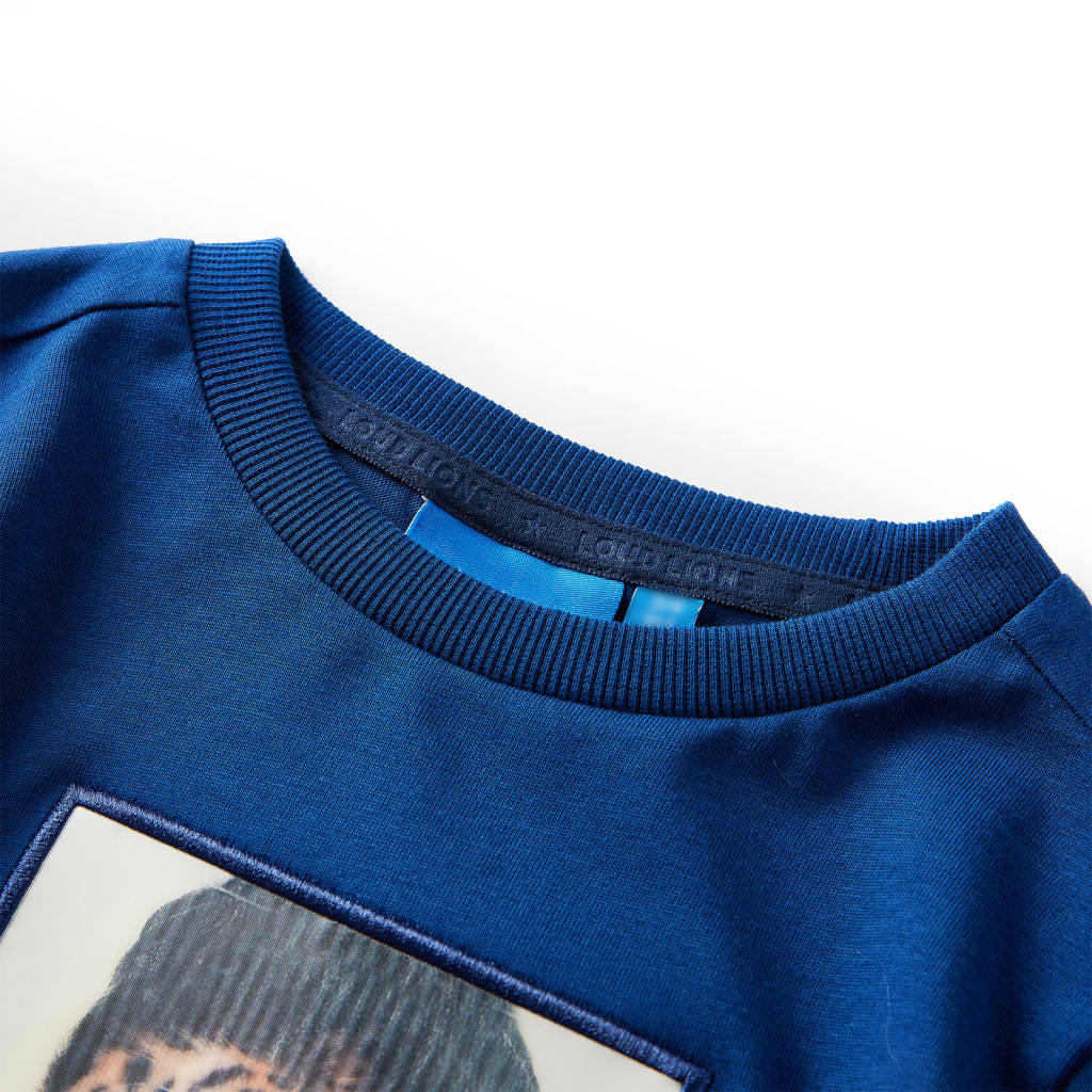 Kinder-Langarmshirt Dunkelblau 92